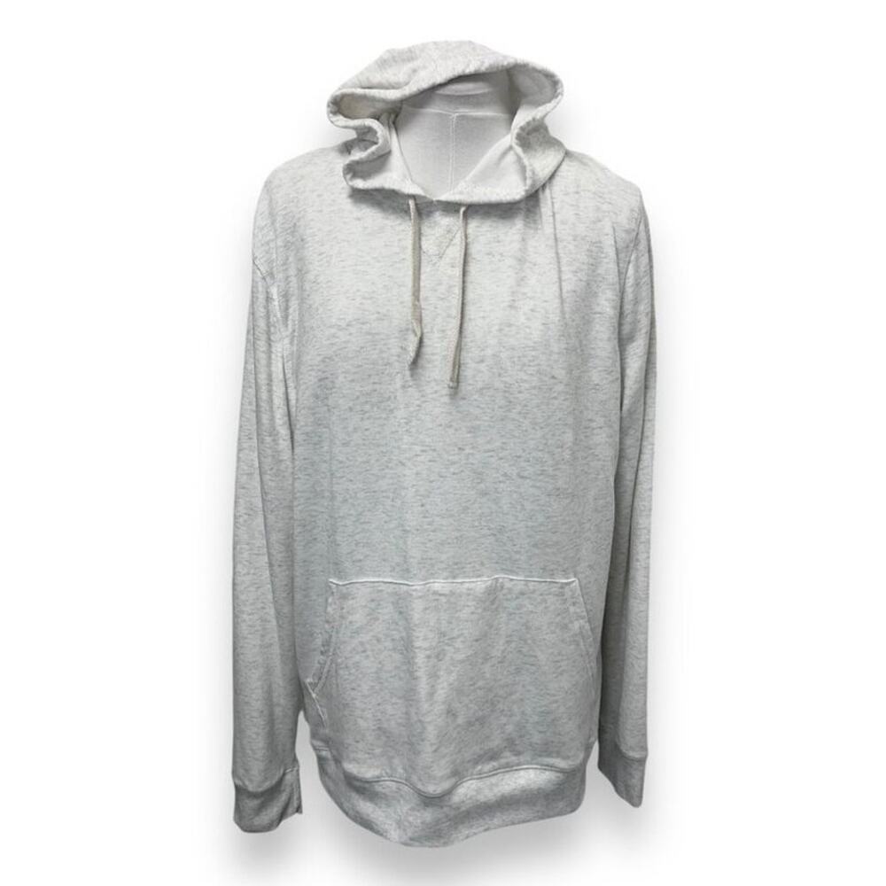 Sonoma Mens Moonbeam Lightweight Sweatshirt Hoodie Gray/White XL